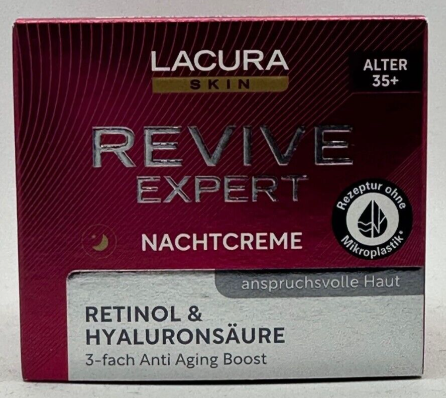 LACURA Skin Revive Expert Nachtcreme, 3 Fach Anti-Aging Boost, 50ml, NEU&OVP