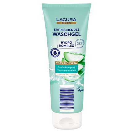 LACURA Skin sejas tīrīšanas līdzeklis, atsvaidzinošs mazgāšanas gels, 250 ml, jauns un noslēgts