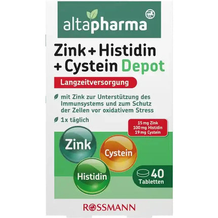 Altapharma cinka + histidīna + cisteīna depo tabletes, jaunas un aizzīmogotas