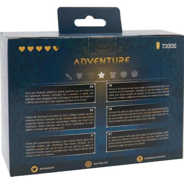 Steelplay Adventure bezvadu spēļu kontrolieris/kontrolleris (Switch) konsolei, jauns un iepakojumā