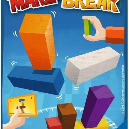Ravensburger، Make 'n' Break، لعبة سفر من 2 إلى 4 لاعبين بعمر 8 سنوات فما فوق، جديدة ومختومة