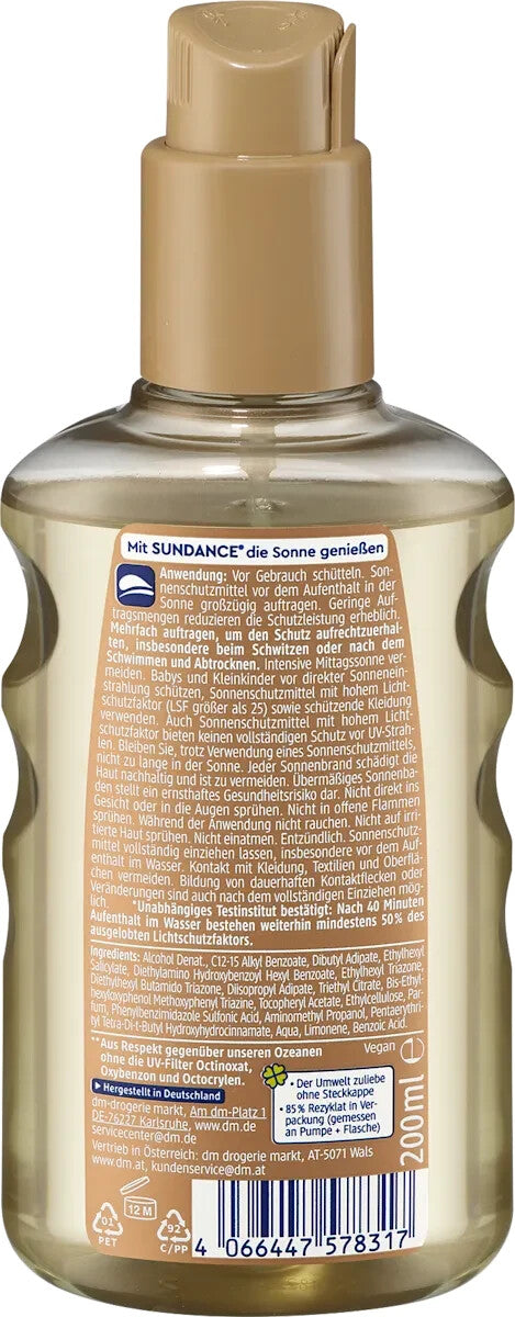 SUNDANCE saules eļļas aerosols, SPF 20, 200 ml, jauns un noslēgts