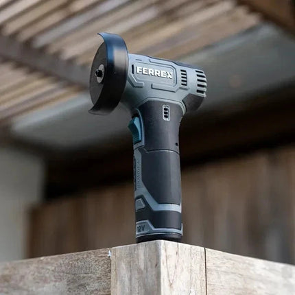 FERREX 12 V akumulatora leņķa slīpmašīna, komplektā ar 2,0 Ah akumulatoru, USB-C uzlādes kabeli, new&amp;ovp
