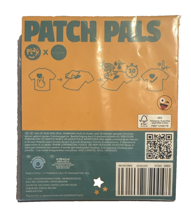 Patch Pals, Bügelbilder Applikation, Patch zum Aufbügeln, Aufnäher, 2er Set, neu