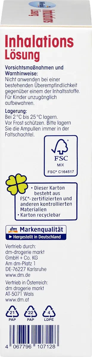 محلول استنشاق ميفوليس، 30 قرصًا، 75 مل، لترطيب مجاري الهواء، جديد ومختوم