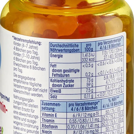Mivolis Multivitamin-Bärchen für Kinder Fruchtgummis, 60 St., 120 g, neu&ovp