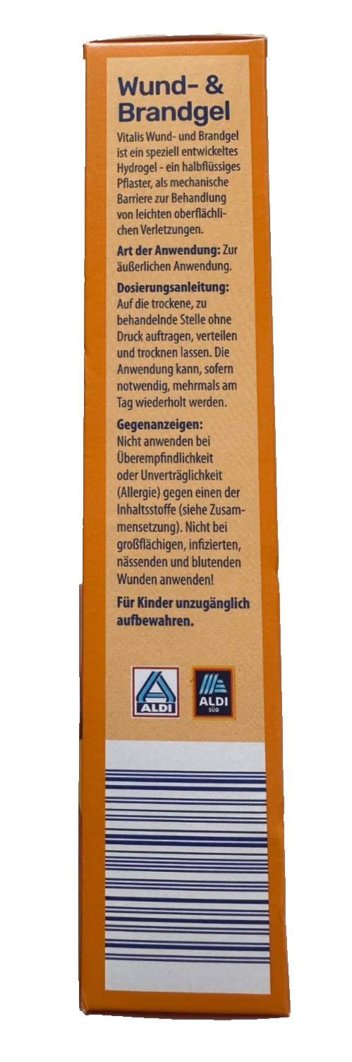 Vitalis Wund- & Brandgel, zur akuten oberflächlichen Wundversorgung, neu&ovp