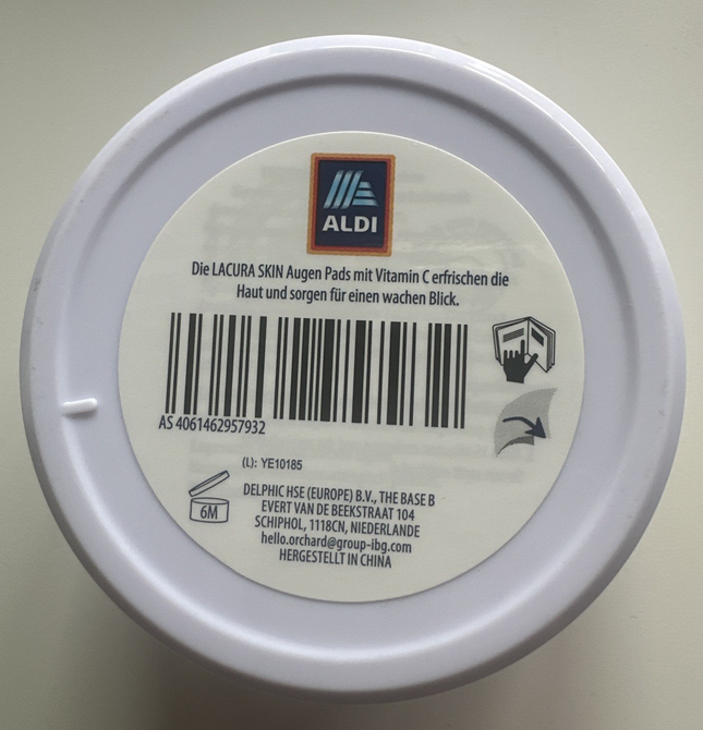Lacura Skin hidrogela acu spilventiņi, C vitamīna svaiguma efekts. 1 x 60 spilventiņi, JAUNI