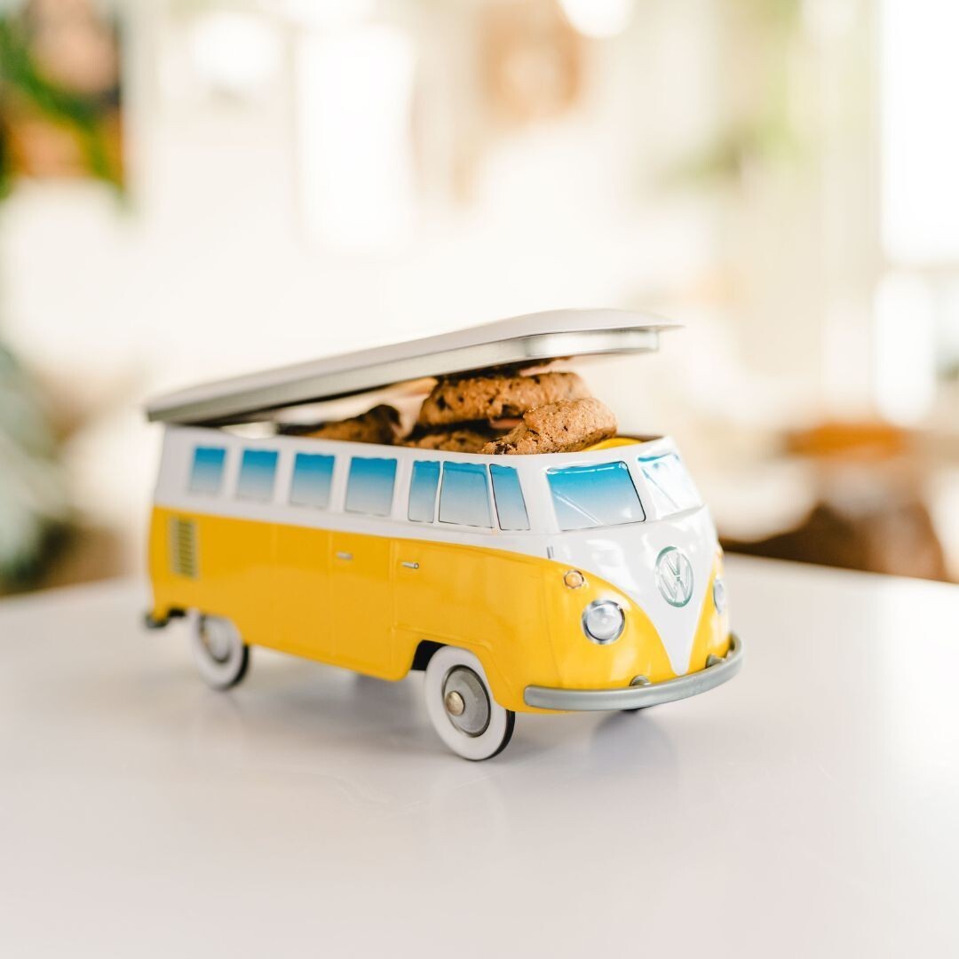 Volkswagen VW T1 autobusa Bulli kolekcijas metāla cepumu/glabāšanas kārba, jauna