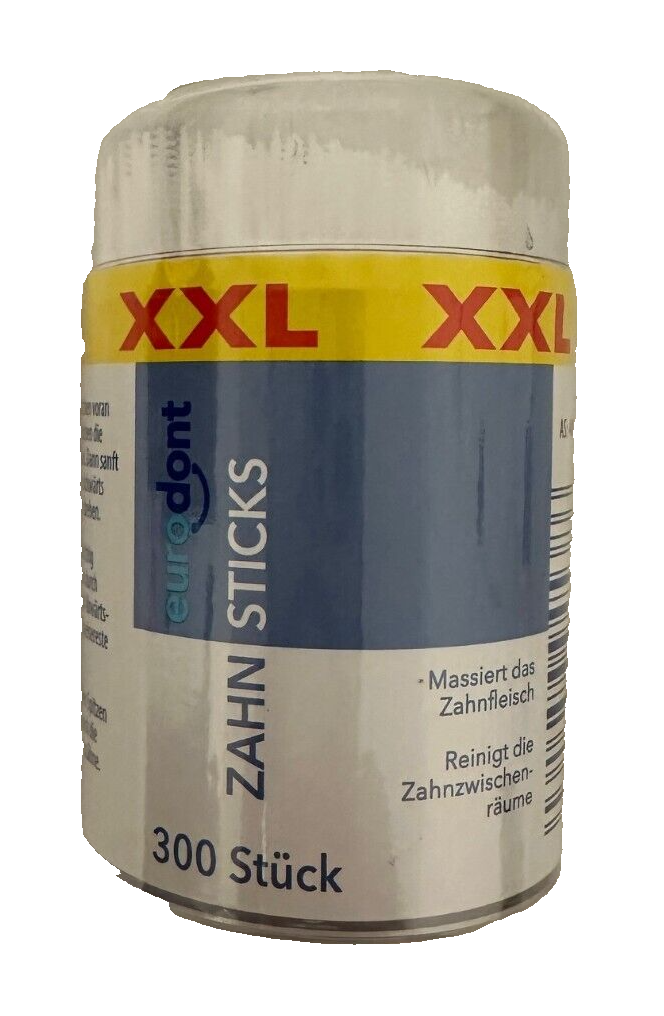 Eurodont Zahnsticks, zum Reinigen von Zahnzwischenräumen, 1x300 Stück, neu&ovp
