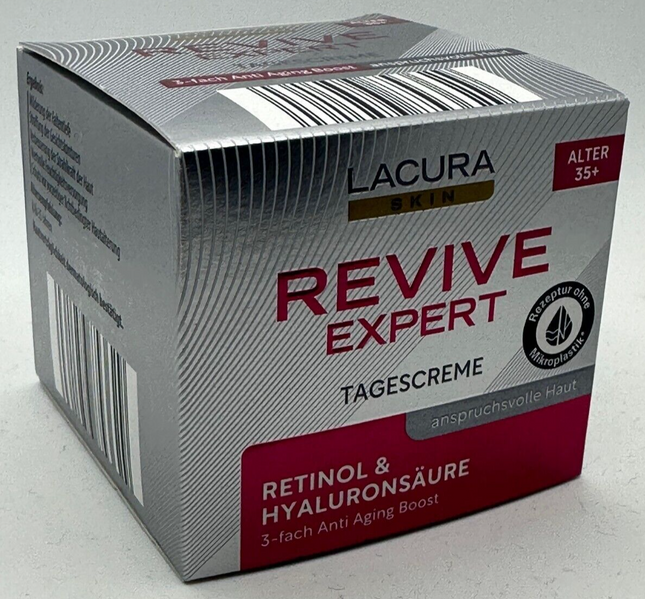 LACURA Skin Revive Expert dienas krēms, trīskāršs pretnovecošanās efekts, 50ml, JAUNS UN IZLIETOTS