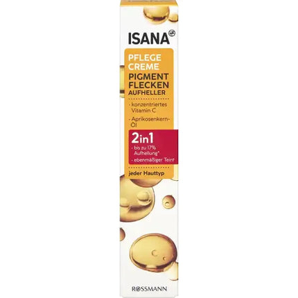 ISANA pigmenta plankumu balināšanas krēms, visiem ādas tipiem. 50ml, jauns un iesaiņots tirgū.