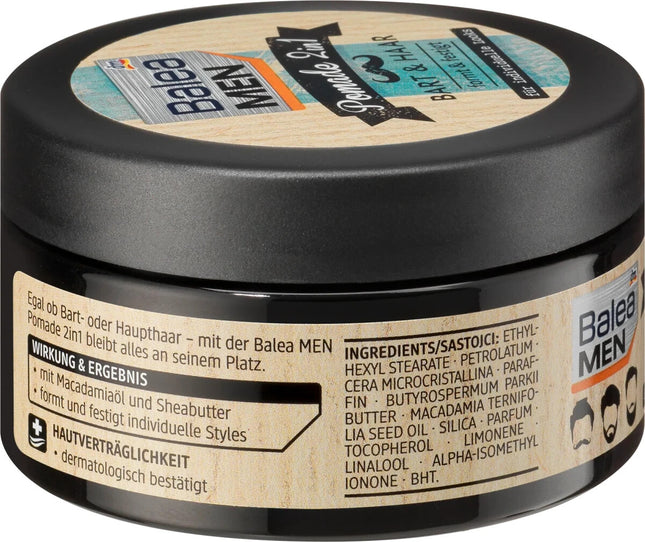 Balea MEN pomāde 2in1 bārdai un matiem, 100 ml, jauna un iesaiņota prece