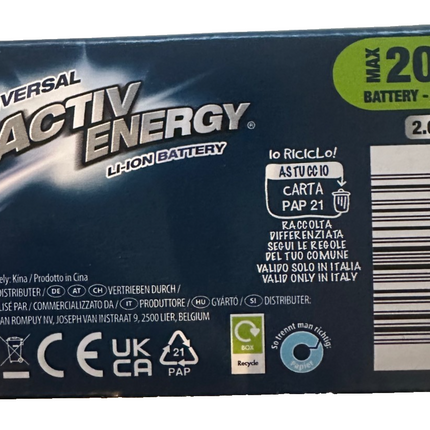 ACTIV ENERGY Akku 20 V, 2 Ah Li-Ion, Kompatibel zu FERREX Geräte, neu&ovp