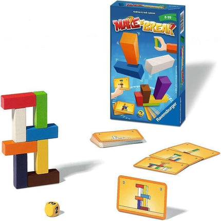 Ravensburger، Make 'n' Break، لعبة سفر من 2 إلى 4 لاعبين بعمر 8 سنوات فما فوق، جديدة ومختومة