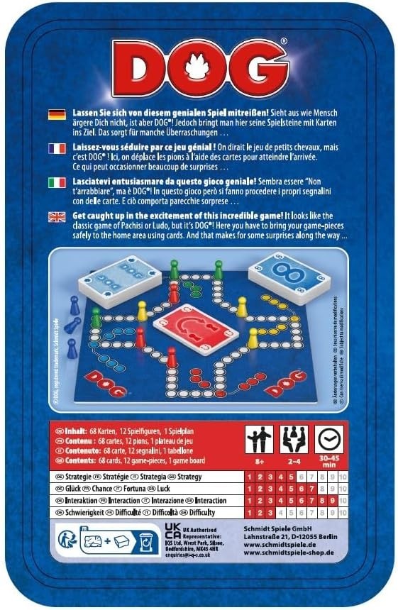 Schmidt Spiele, DOG, Bring Mich Mit Spiel in Der Metalldose, Bunt, neu&ovp