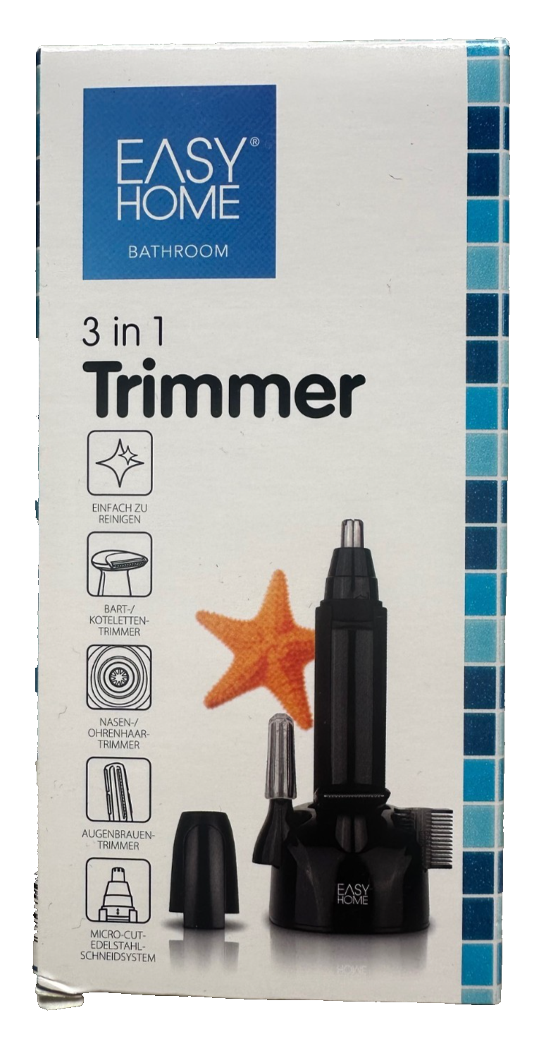 Easy Home 3in1 Trimmer für Bart/Koteletten, Nasen/Ohren, Augenbrauen, neu &ovp