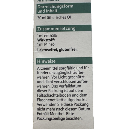 Altapharma Japanisches Heilöl, 100% ätherisches Minzöl, 30 ml, neu&ovp