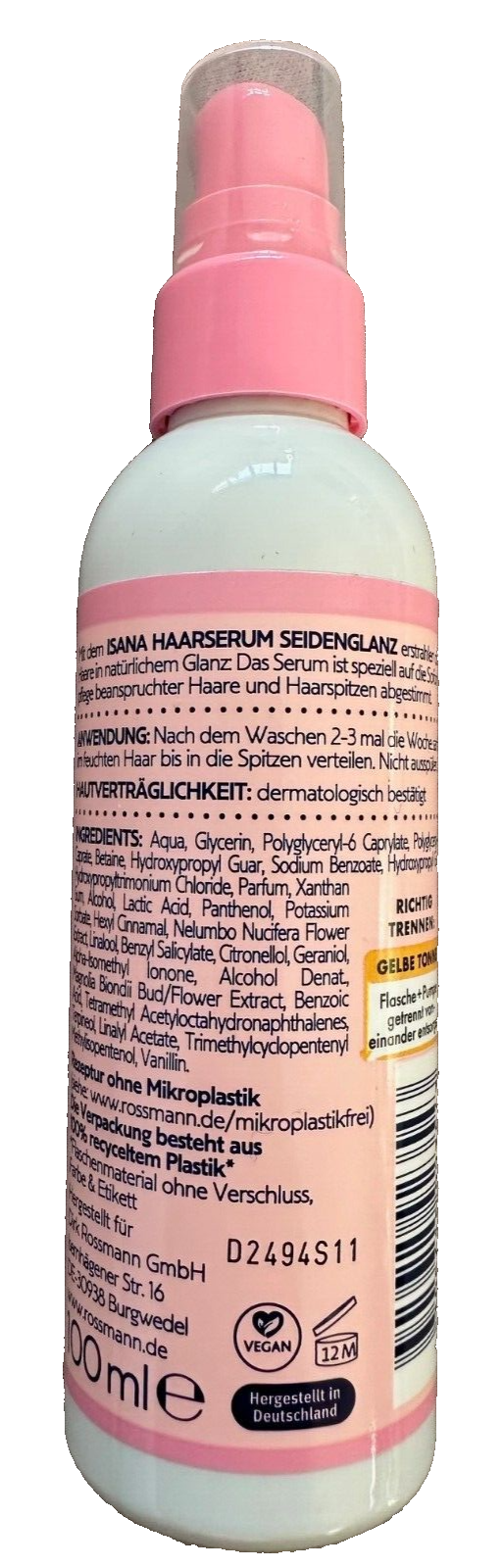 ISANA Haarserum Seidenglanz, 1 x 100ml, neu&ovp