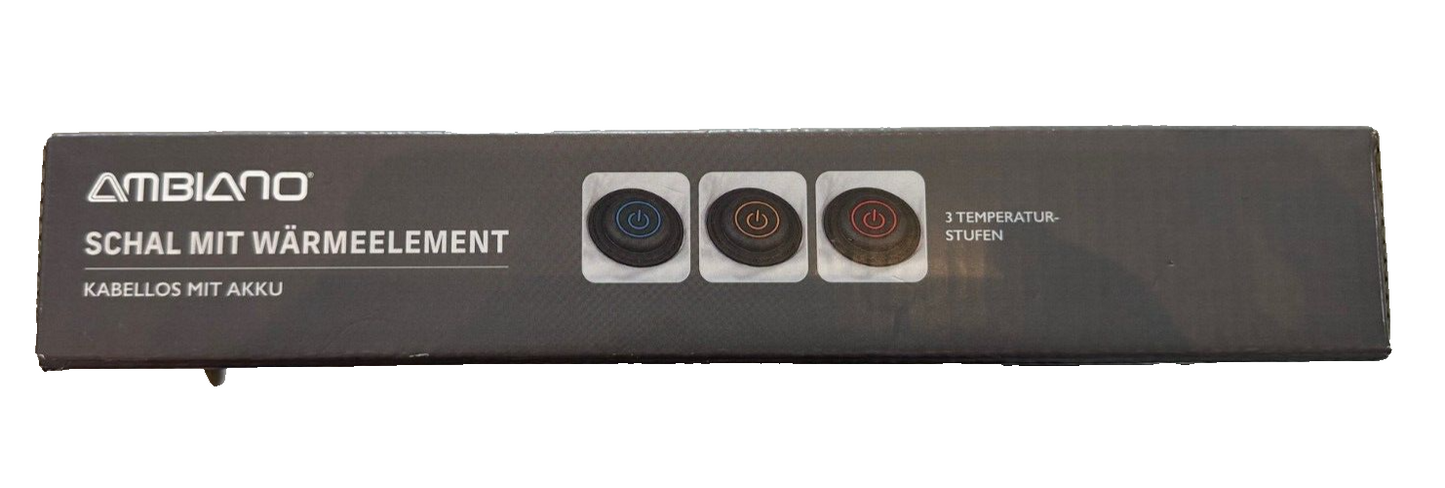 AMBIANO Akku-Wärmeschal Heat To Go, mobile Wärme Kabellos, aufladbar, neu&ovp