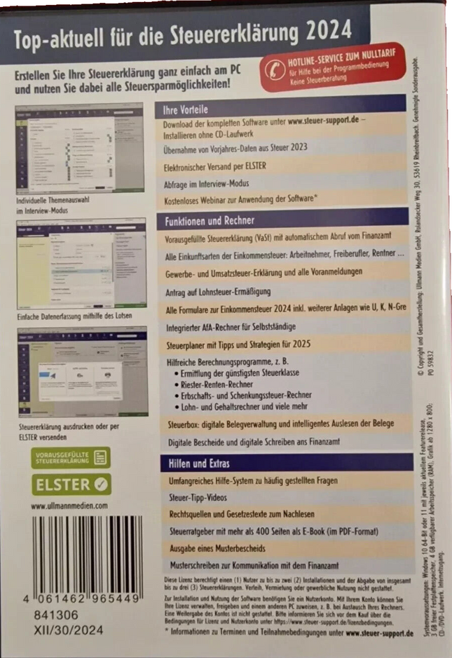 Steuer 2024, Einkommensteuer-Programm, mit CD oder Download, neu&ovp