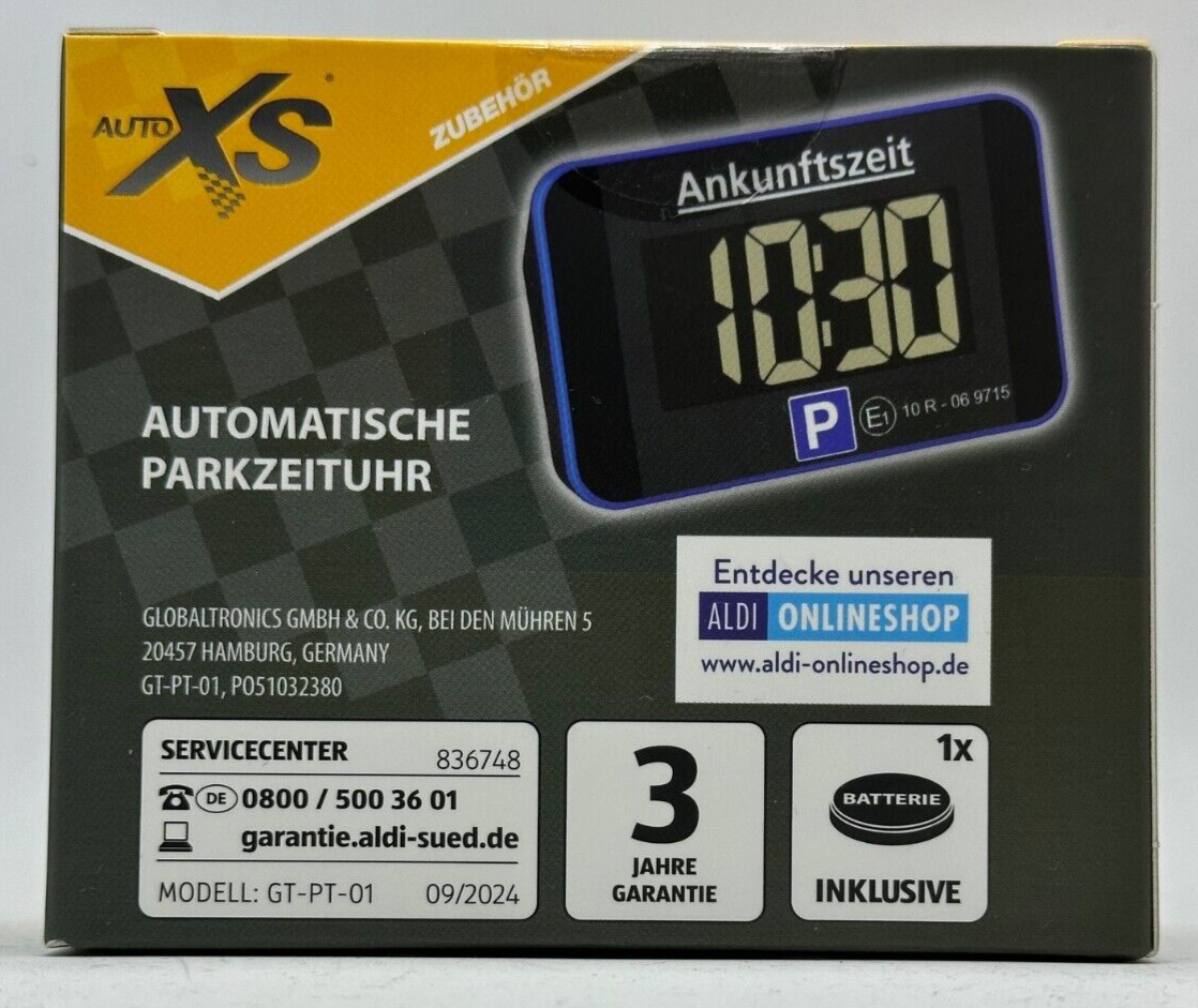 AutoXS Automatische Parkzeituhr, digitale Parkscheibe, NEU & OVP