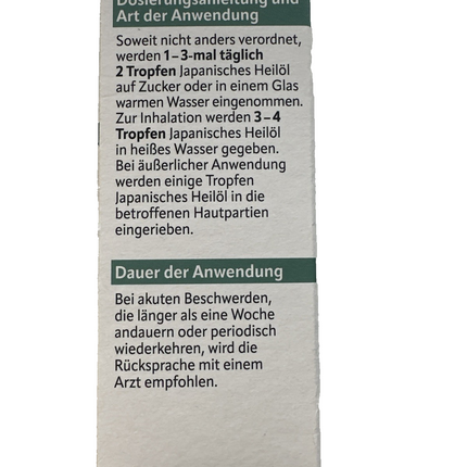 Altapharma Japanisches Heilöl, 100% ätherisches Minzöl, 30 ml, neu&ovp