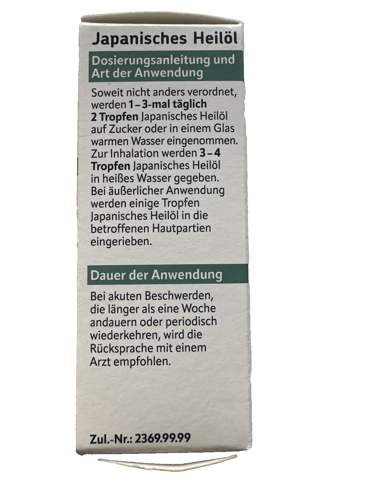 Altapharma Japanisches Heilöl, 100% ätherisches Minzöl, 30 ml, neu&ovp