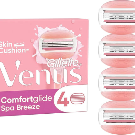 Gillette Venus, Comfortglide Spa Breeze, skuvekļa asmeņi, 1x4 gab., jauni un aizzīmogoti