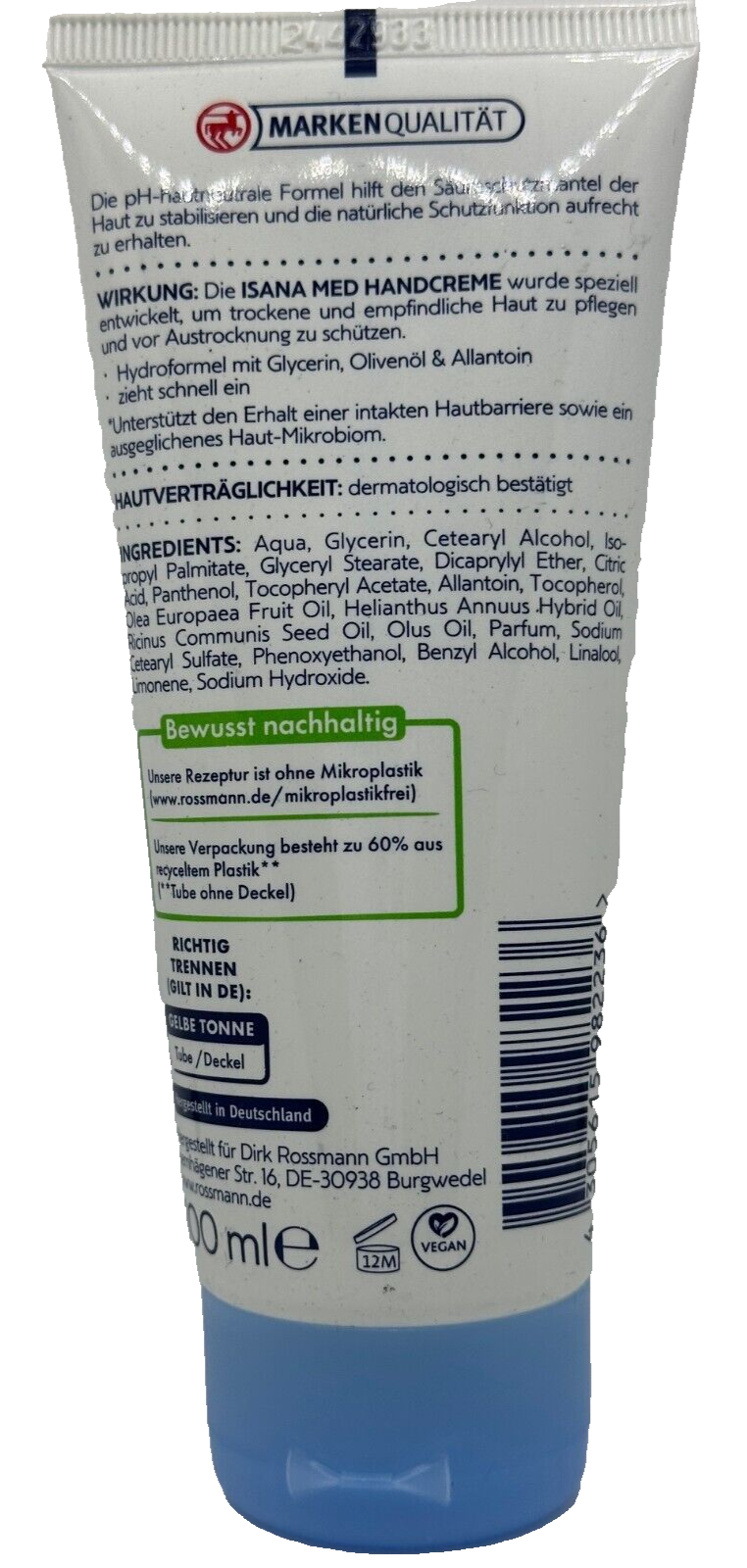 ISANA MED Handcreme pH 5,5, 100ml, neu&ovp