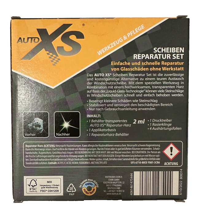 AutoXS Scheiben Reparatur Set, KFZ-Steinschlag/Glasschäden, neu&ovp