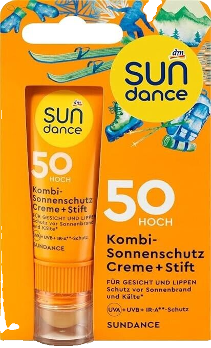 SUNDANCE kombinētais saules aizsargkrēms un zīmulis, SPF 50, UVA un UVB, 20 ml + 3 ml, jauns