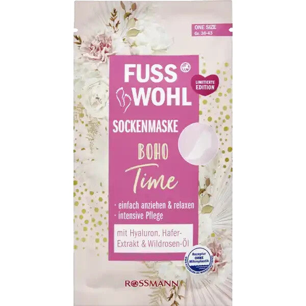 FUSSWOHL zeķu maska ​​BOHO Time, 36.-43. izmērs, 1 pāris, jauna un oriģinālajā iepakojumā