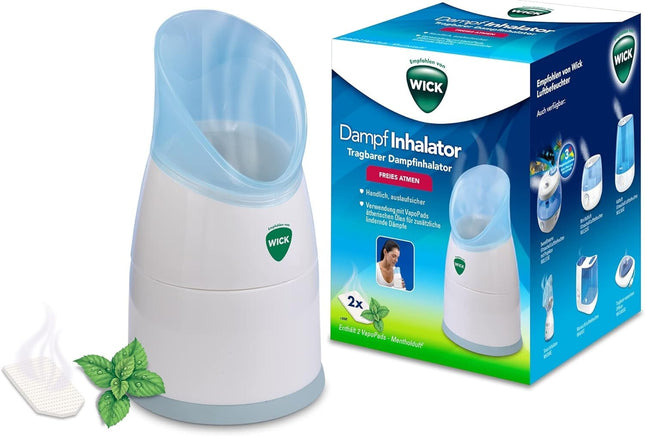 WICK tvaika inhalators W1300, manuāls, ar 2 Vapopads, jauns un oriģinālajā iepakojumā