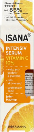 ISANA intensīvais serums, C vitamīns 10%, 30 ml, jauns un noslēgts