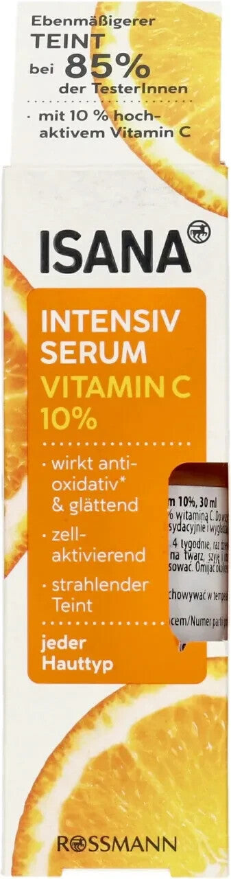 ISANA intensīvais serums, C vitamīns 10%, 30 ml, jauns un noslēgts