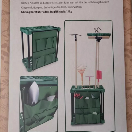 Gardenline dārza instrumentu organizators ar kabatām, jauns un oriģinālajā iepakojumā