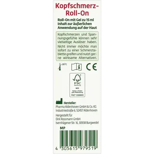 Altapharma Kopfschmerz-Roll-on, 15ml, neu&ovp
