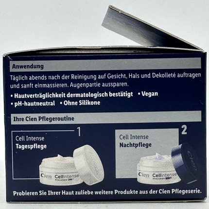 CIEN Cell Intense, hialuronskābe un kolagēns, nostiprinoša, šūnu aktivācija, nakts kopšana