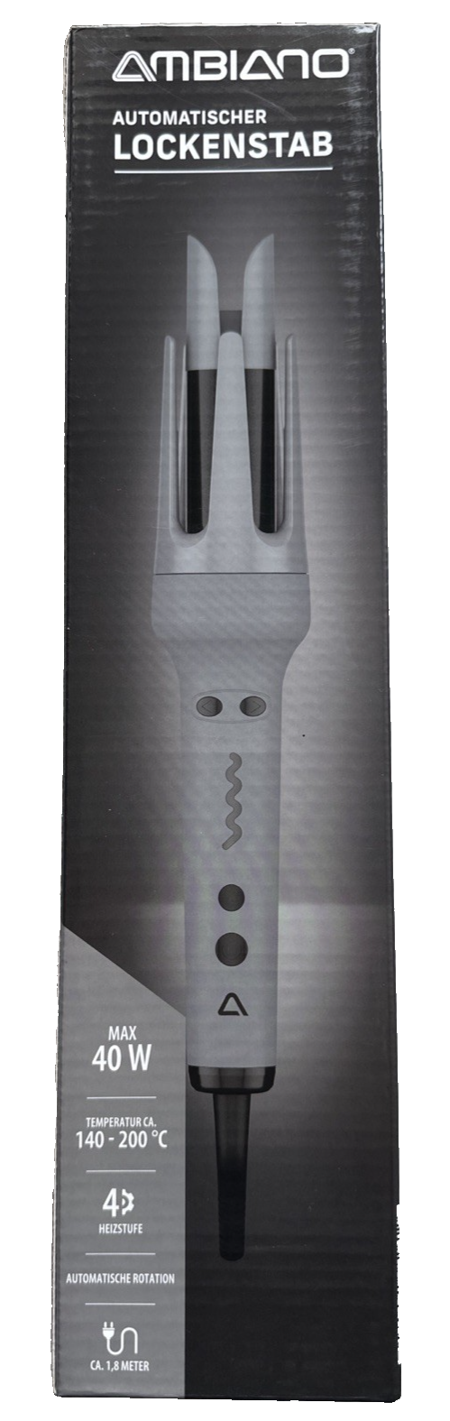 Ambiano automatischer Lockenstab, links-rechts-Rotation, 4 Temperaturen, neu&ovp