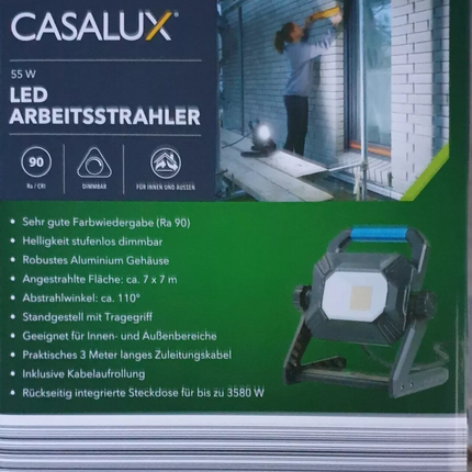 مصباح عمل LED من Casalux بقوة 55 واط، جديد وفي عبوته الأصلية