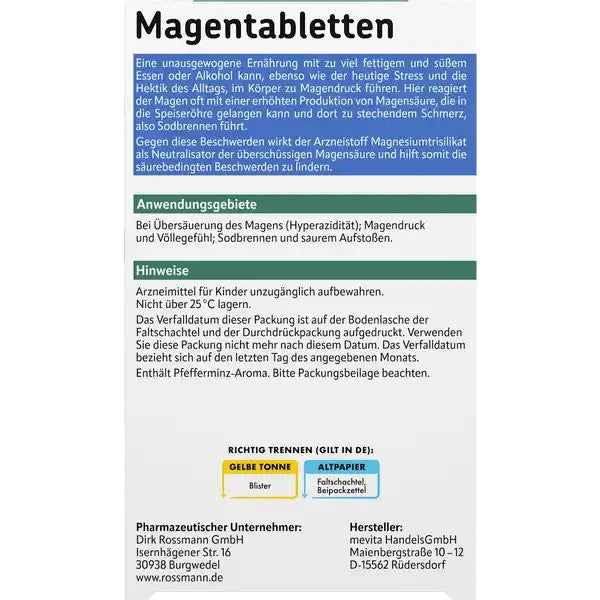 Altapharma Magentabletten, 60x Kautabletten, neu&ovp