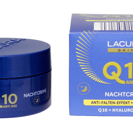 Lacura Skin Q10 pretnovecošanās nakts krēms, vecums 35+, sejai, kaklam, jauns un iesaiņots iepakojumā