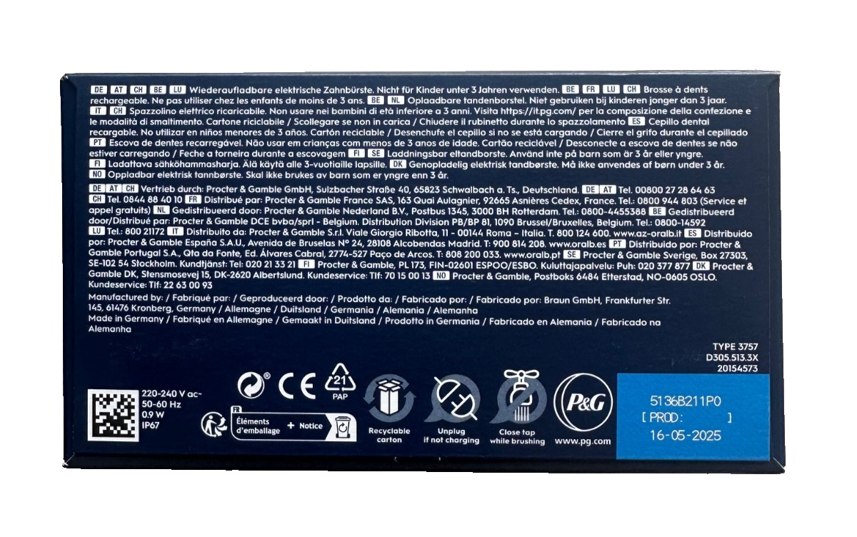 Braun Oral-B PRO Series 1, elektrische Zahnbürste , mit Reise-Etui, neu&ovp