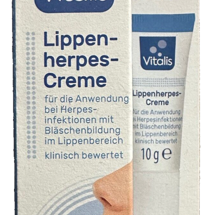 Vitalis lūpu herpes krēms, 10 g, jauns un iepakojumā