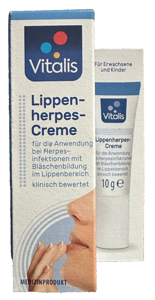 Vitalis lūpu herpes krēms, 10 g, jauns un iepakojumā