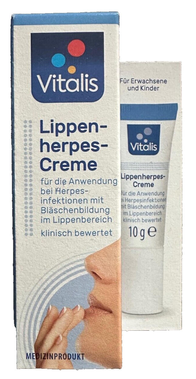 Vitalis lūpu herpes krēms, 10 g, jauns un iepakojumā