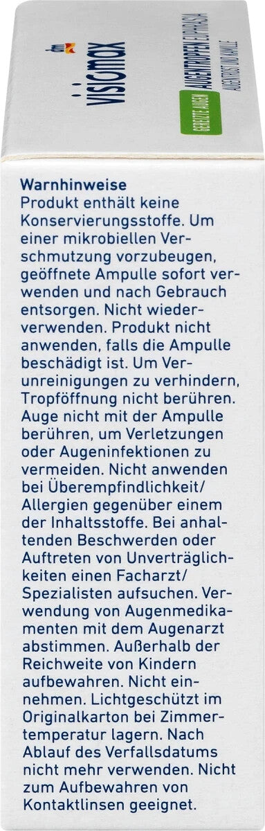 VISIOMAX Euphrasia acu pilieni, 6 ml (1 x 15 pilieni), jauni un aizzīmogoti