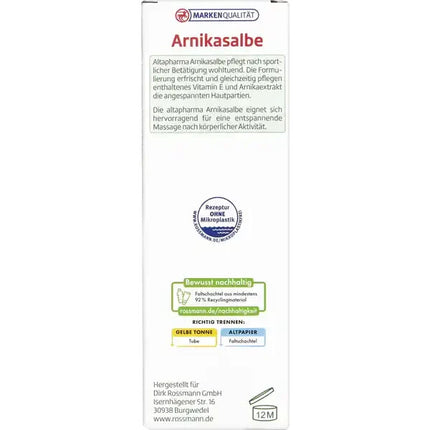 Altapharma Arnikasalbe, 1x100 ml, neu&ovp