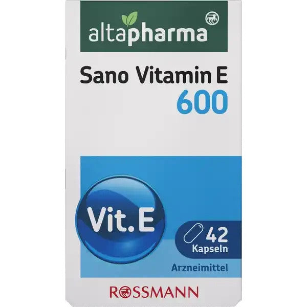 Altapharma Sano Vitamin E 600, 42 Kapseln, für Leistungsfähigkeitsteigerung, neu